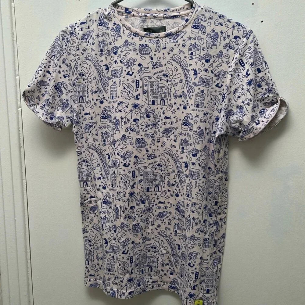 C&A Latidos Unidos Mexicanos t  shirt all over print size small